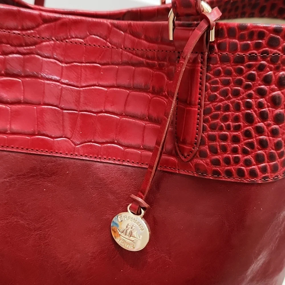 ❤️▪️BRAHMIN▪️ Tansey Chili Laurence Tote - Genuine Leather Wallet Set Bundle